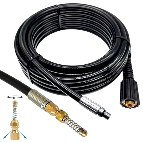 M&M Smartek Tuyau de nettoyage de canalisations pour nettoyeur haute pression Nilfisk, Alto avec filetage intérieur 1/2 avec mandrin de 14 mm