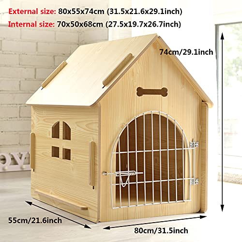 Amazon.co.jp: 屋外の木造犬小屋、防水性と防雨性の犬小屋、ドア
