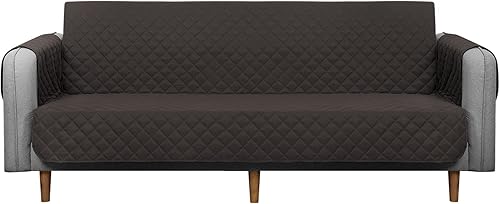 Yastouay Funda de sofá reversible impermeable para sofá de 3 cojines funda de sofá lavable protector de muebles con espuma antideslizante y correa