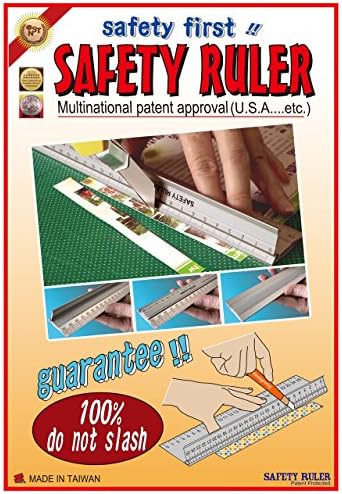 Metal Crafting Ruler 60 cm (24 Inch) Craft Safety Measurements | Paper, Fabric, Leather, Scrapbooking, Quilting | Supports Measuring and Cutting DIY Art Projects and Crafting