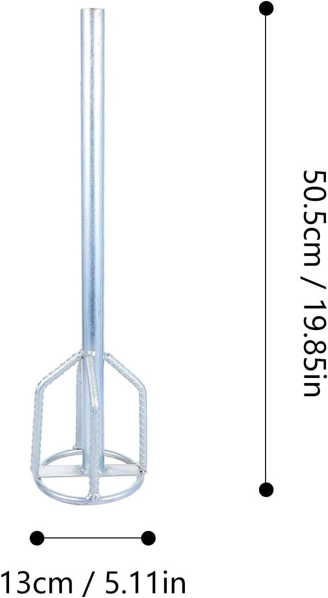 Power Drill Mixing Rod Stirring Paddle Iron Mixing Stick for Cement Plaster Paint Mixer Tool Compatible with Electric Drill