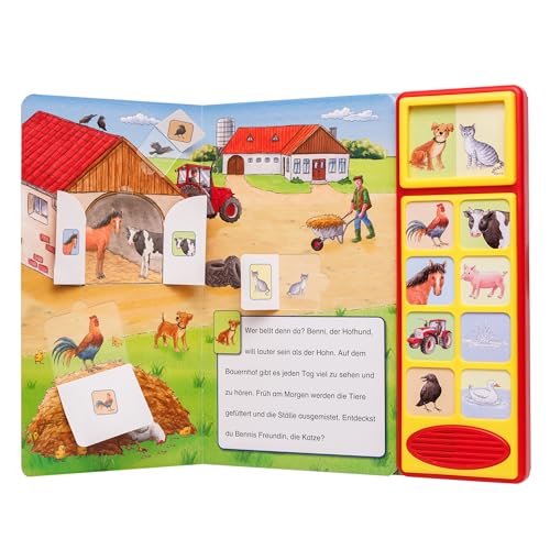 Mein Bauernhof - Klappen-Geräusche-Buch mit 10 Sounds - Klappenbuch mit Soundeffekten