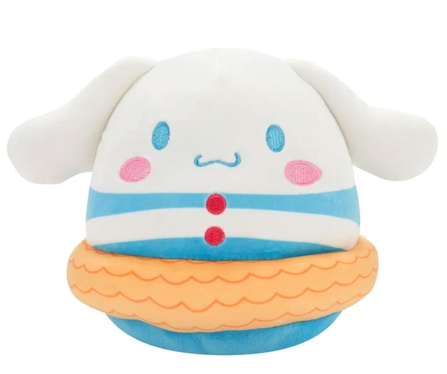 Squishmallows 8"" Cinnamoroll with Life Preserver, Medium, White