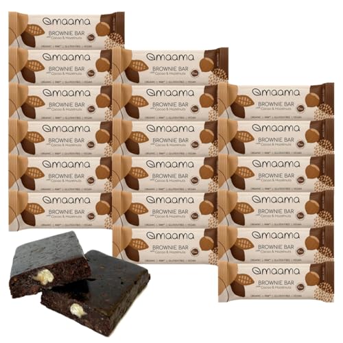 18本セット マーマ maama 有機 カカオ&ヘーゼルナッツ 35g オーガニック プロテインバー ヴィーガン チョコレート 砂糖不使用 グルテンフリー 無添加 健康志向 ヘルシー ナチュラルスイーツ 有機JAS 植物性 おやつ 安心 安全