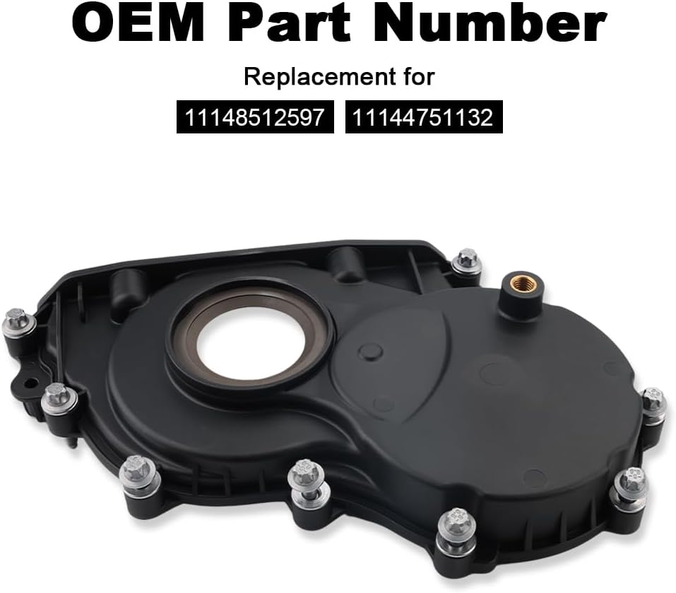 Engine Timing Cover Compatible with Mini Cooper 2014-2019 Cooper Clubman 2016-2019 Cooper Countryman 2017-2019 1.5L L3 Replacement for 11148512597 11144751132