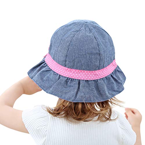 Bambine Cappello da Sole in Denim Bimba Cappello