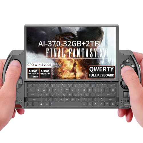 Image of GPD Win 4 2025 [AMD AI 370-32GB+2TB] 6 Inches Mini Handheld Win 11 PC Video Game Console Gameplayer 1920X1080 Touchscreen Laptop Tablet PC Black