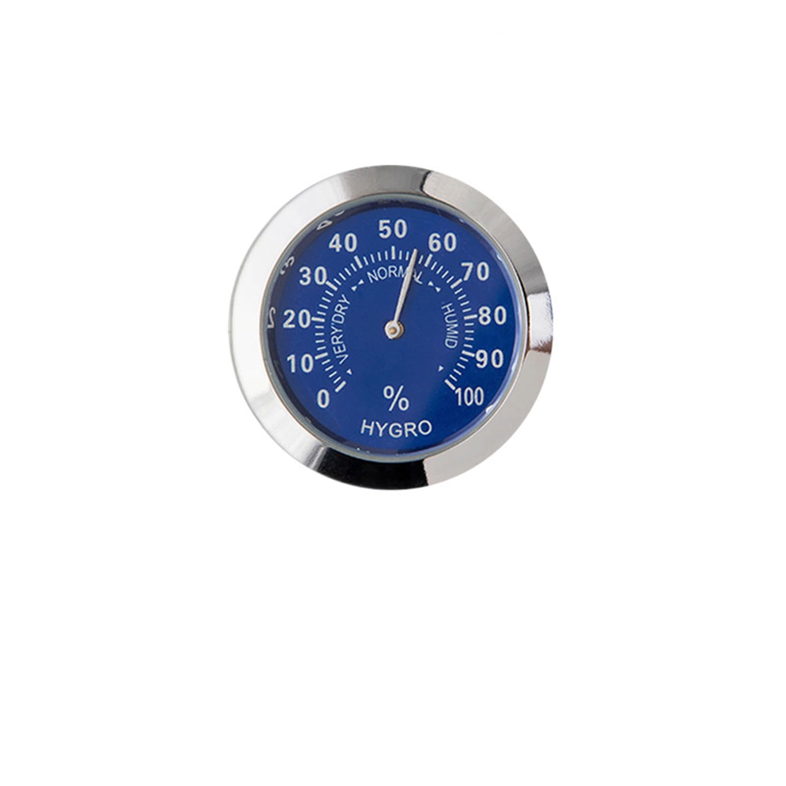 Mini Car Metal Thermometer/Hygrometer, Digital Indoor Hygrometer Humidity Meter Temp -30~-60 ℃ Humidity 0-100% for Room Home Office (Blue, Hygrometer)
