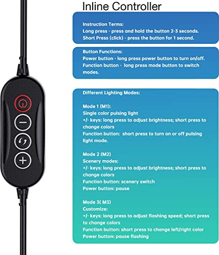 Fugetek-52-RGB-LED-Photography-Video-Light-77-RGB-Beads-All-Aluminum-Tripod-Unique-Light-Modes-Inline-Contoller-USB-Powered-Portable-Adjustable-14-Colors-Game-Streams-YouTube