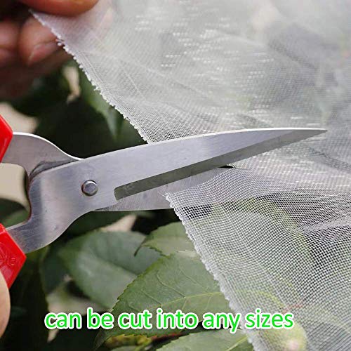 Image of Farmer King Net 4'x10' Mosquito Insect Bug Screen Netting, Garden Netting Barrier Protect Vegetables Flowers Fruits Plants, (Model: NEW-DIV-061), White
