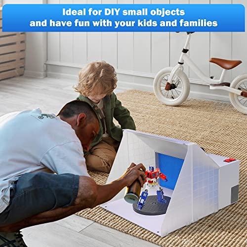 Aw Portable Airbrush Paint Spray Booth Kit Pro Paint Set With Turn Table Powerful Fan For Painting Art Toy Model Parts Cakes Hobby #TOP6