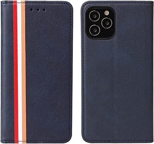 Housse portefeuille iPhone 13 Mini bleue idéale pour voyager léger