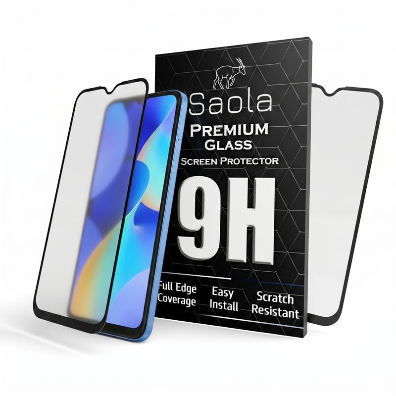Image of Saola Anti-Glare Matte Screen Protector for Tecno Spark 10 | Smooth Touch Finish, 9H Strength Glass, Full Coverage, Bubble-Free Installation Kit | Quick & Easy Application | Pack of 1