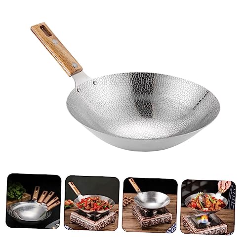 Wok de Acero Inoxidable con Mango de Madera miniatura 7