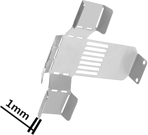 Miniatura 6 de Placa de deslizamiento RC de acero inoxidable Armadura de chasis RC Armadura de eje Protector Protector Compatible con Wltoys 12428 12429 12423 1/12