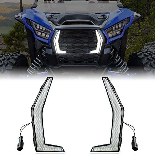 LDETXY LED Fang Lights for Teryx KRX 1000, Grille Accent Assembly Front Signature Lamps for Kawasaki Teryx KRX 1000 2020-2025 Accessories