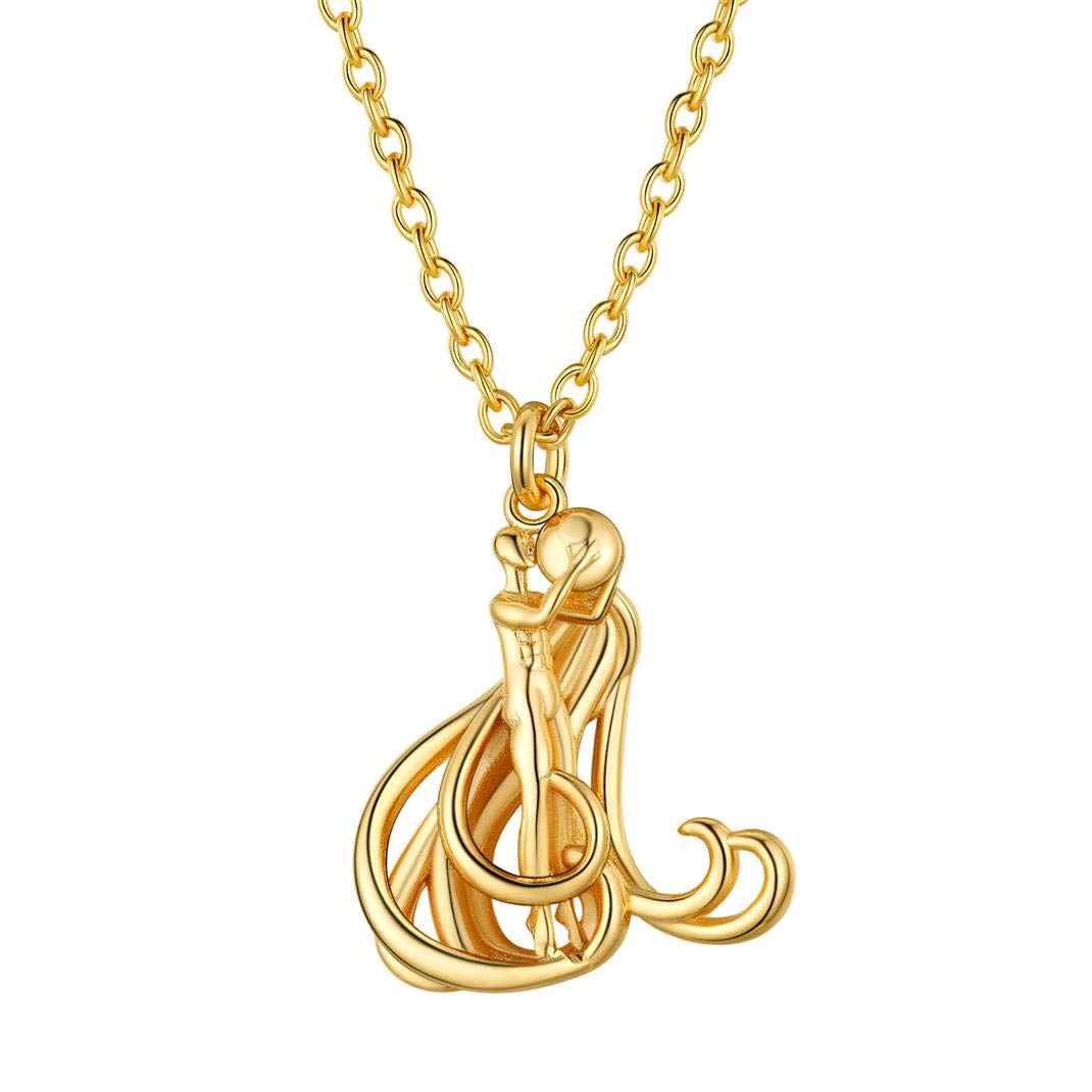 GOLDCHIC JEWELRY Zodiac Sign Coin Necklace, Gold 12 Constellation Symbol Pendant Tag For Women & Men, 316 Stainless Steel Horoscope Jewellery Gifts, Can Engrave, 20’’+2’’ ChainsRecycled Claim Standard Blended