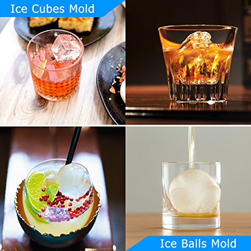 Adoric Ice Cube vassoio in silicone, misura grande...