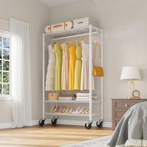 Image of VIPEK R3 Rolling Clothing Rack Portable Garment Rack for Hanging Clothes