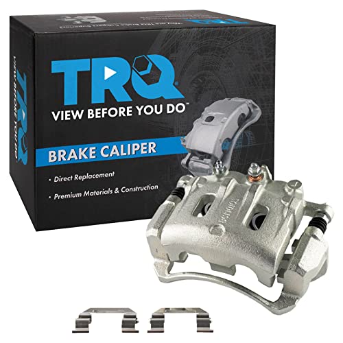 Image of TRQ Front Left Brake Caliper w /Bracket Drivers Side | For 2012-2015 Chevrolet Captiva Sport 2007-2009 Equinox Pontiac Torrent 2008-2010 Saturn Vue Suzuki XL-7