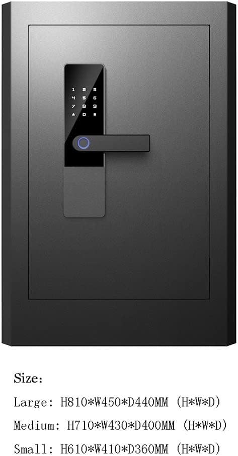 Box, Password Safes, Anti-Theft Double Alarm Function, Fingerprint Recognition, Perfect for Home Office Hotel Business (Size : S) Safe