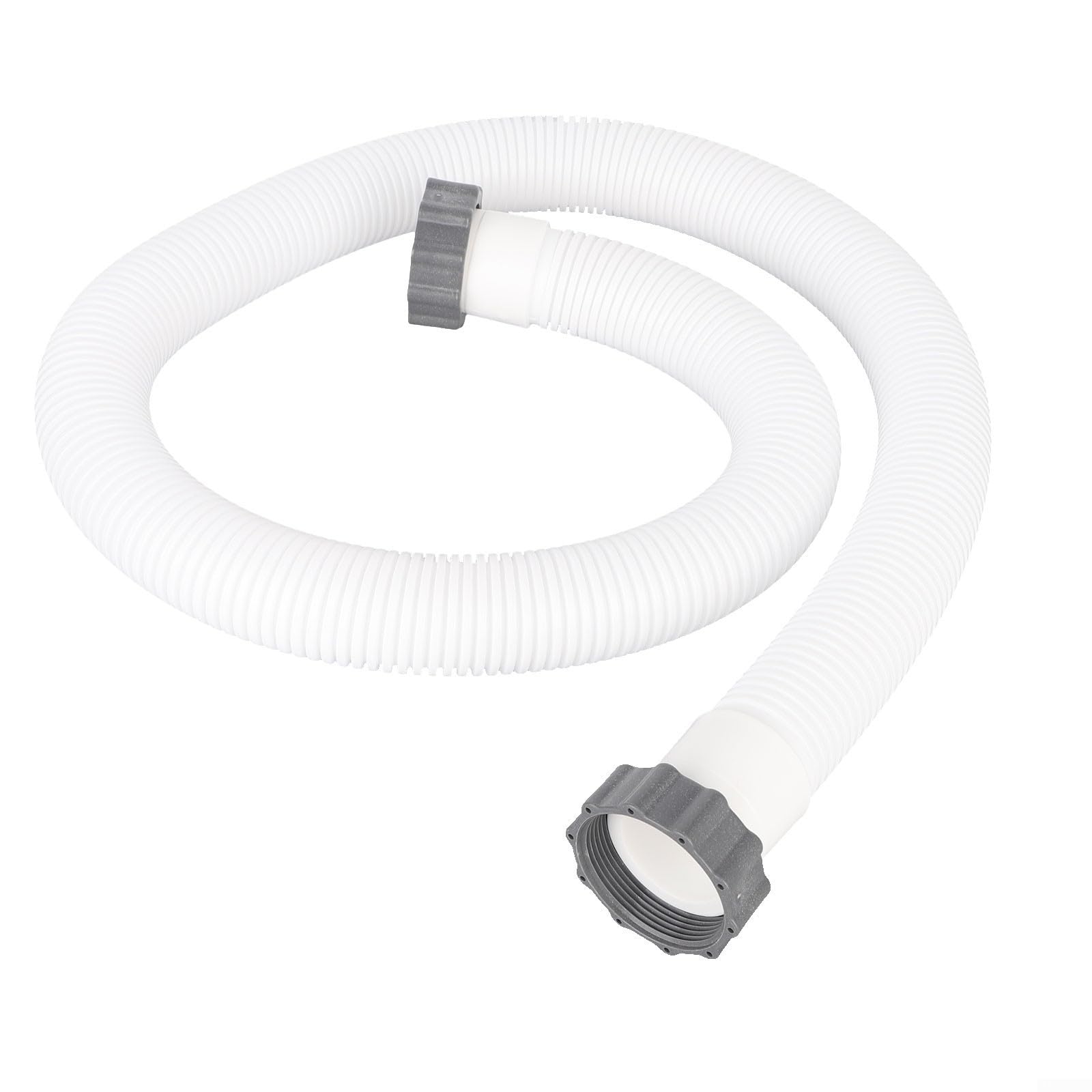 Tubo flessibile di ricambio per piscine Intex con lati morbidi, diametro 159 cm, diametro 3,8 cm, set di dadi e dadi per pompa filtrante da 1500 GPH, compatibile con modello 29060E