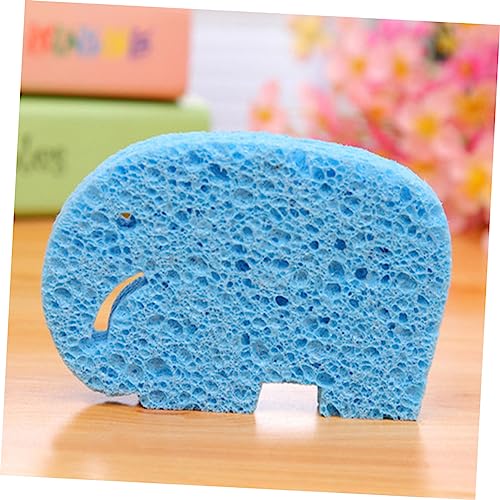 Éponge de bain douce pour la peau sensible de bébé | Design éléphant bleu