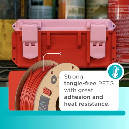 Image of Polymaker PETG Filament 1.75mm, 1kg Red - PolyLite PETG 3D Printer Filament, Print with Most 3D Printers