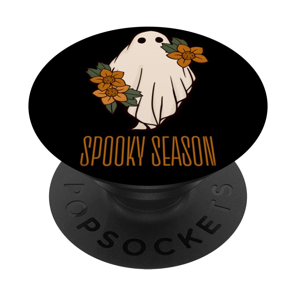 Spooky Season Flower Ghost PopSockets Adhesive PopGrip