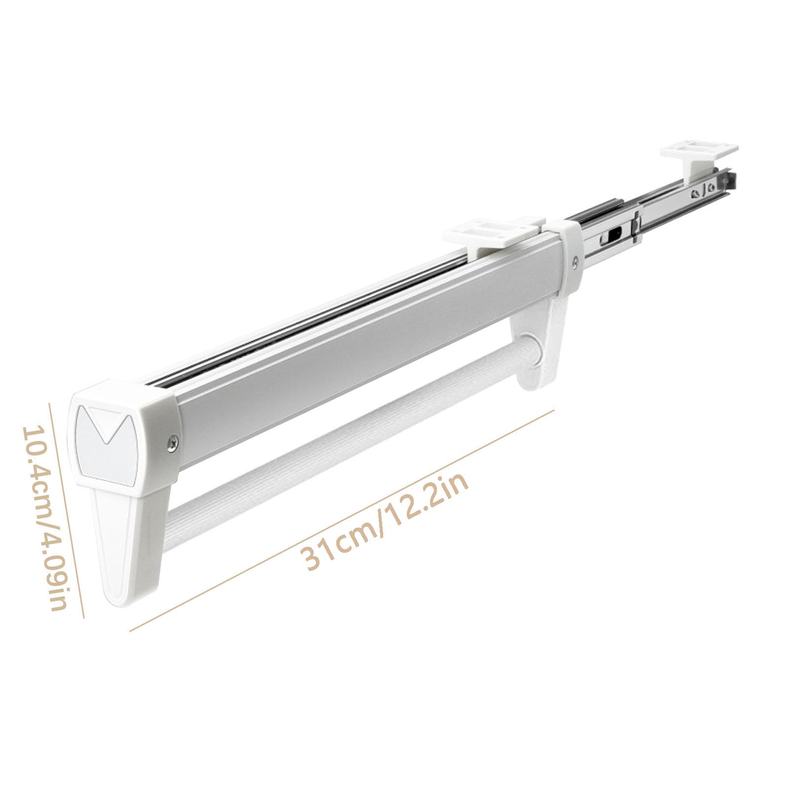 Appendiabiti estraibile regolabile da 31 cm, appendiabiti estensibile per riporre pantaloni e vestiti, supporto resistente fino a 30 kg, organizer salvaspazio per armadio per uso domestico
