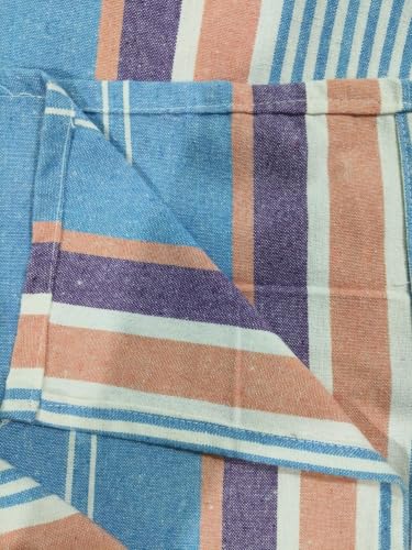Image of Khadi Handloom Handmade 210TC Single Bed Sheet Cotton 7.5X5 feet Superfine Premium Cotton bedsheet Single Bed Combo & Single Pack (Oceanic-Blue-90X60, Full)