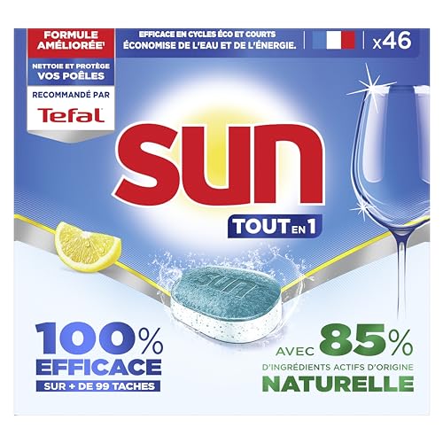 Tablettes Lave vaisselle Tout En 1 Citron Ecolabel Sun La Boite De 46 Capsules - vue 9
