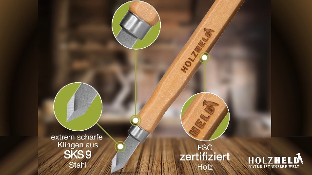 Eli Schnitzset Für Kinder 17-teilig - Inkl. Holz Vogel & Schnitzanleitung