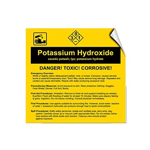 Buy Potassium Hydroxide Caustic Potash; Lye; Potassium Hydrate Warning