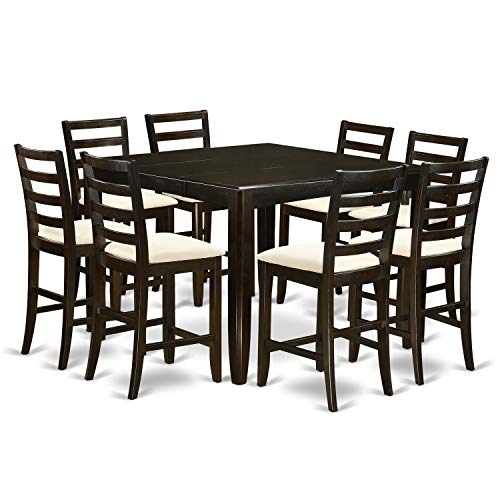 9 PC counter height set- Square Table and 8 Kitchen counter Chairs