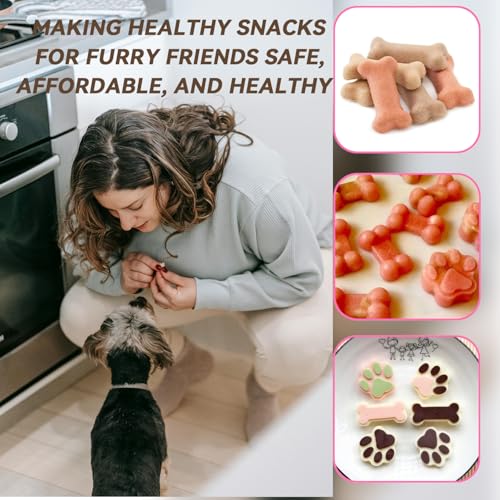 Food-Grade Silicone Dog Treat Molds 2-Pack | Paw & Bone Shapes, BPA-Free, Oven/Dishwasher Safe