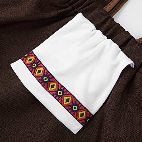 Jerrisapparel Girls Oktoberfest Costume Dirndl Dress Up Halloween Carnival Outfit (Brown, 3-4 Years) #TOP6
