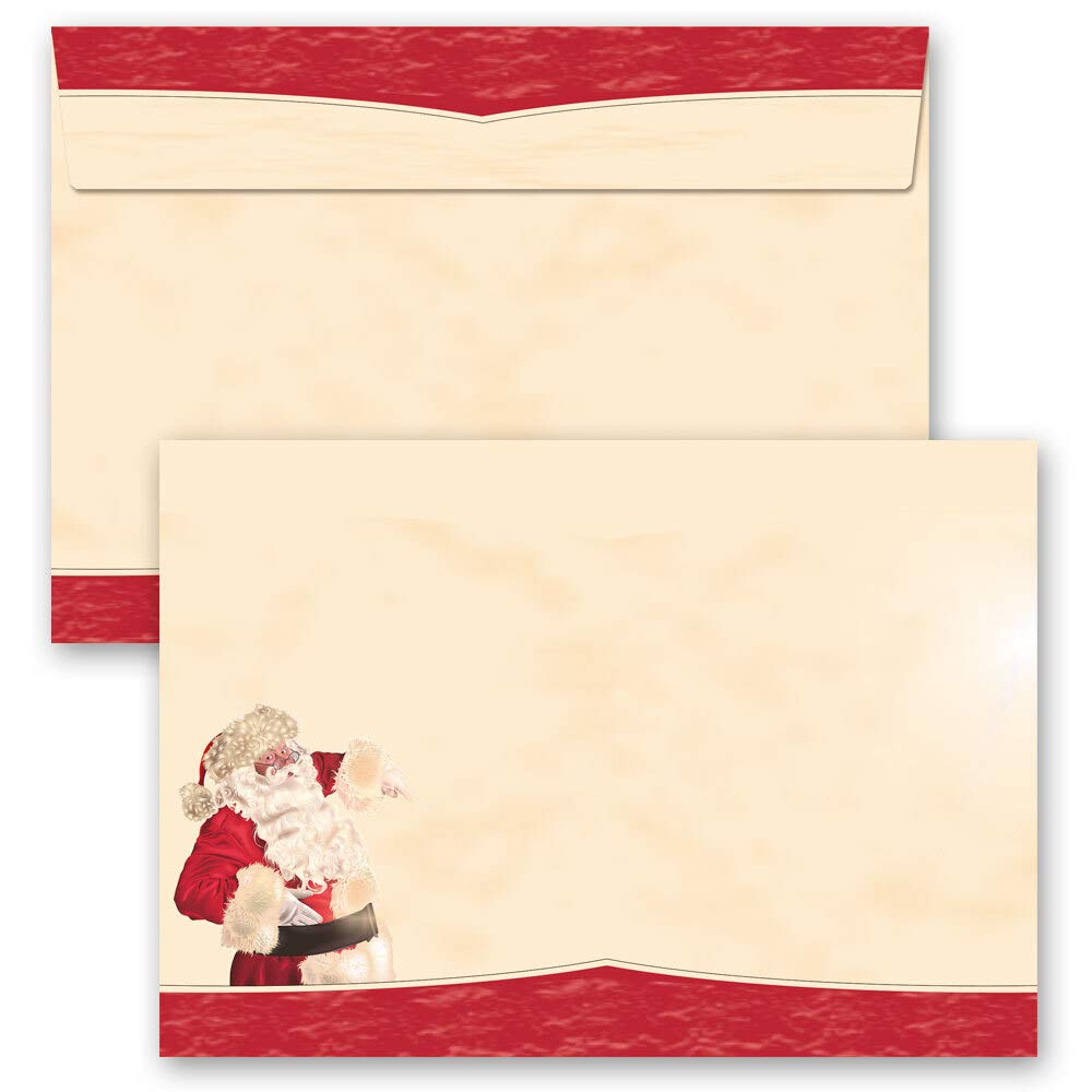 Motif envelopes St Nicholas, Santa Claus - Motif 10 envelopes DIN C6 (162x114 mm) | Paper-Media