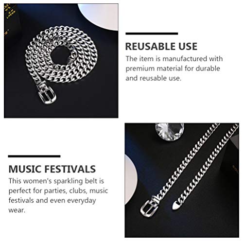 SOIMISS Do Punk Prata Cadeia de Cintura de Metal Cadeia de Cintura Faixa Da Cintura Cinto de Cadeia