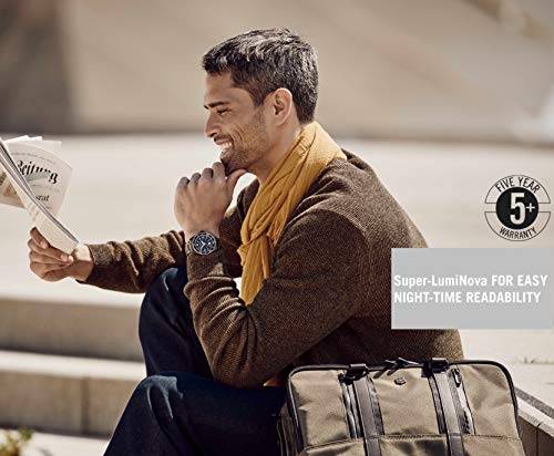 Victorinox Swiss Analog - Black Dial with Stainless Steel PVD Bracelet and PVD Case, Stylish Quartz Wrist Watch for Men - Maverick (43 mm) - Image 6