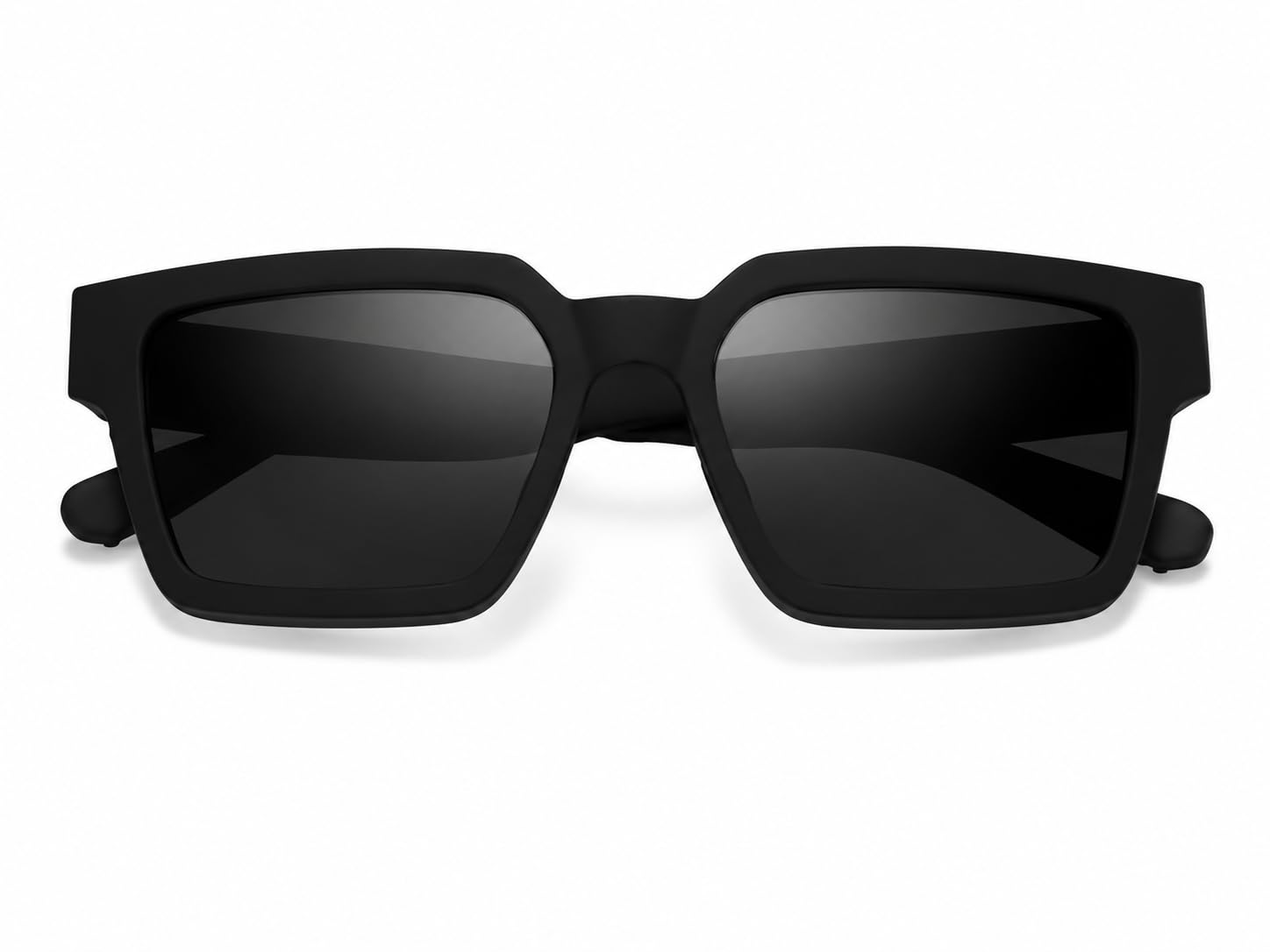 Unisex Rectangle Sunglasses for Men and Women Black Frame Black Lens Lightweight Casual Fashion Eyewear UV400 Lens for Travel Outdoor Daily Wear Stylish Square Sunglasses-image-39