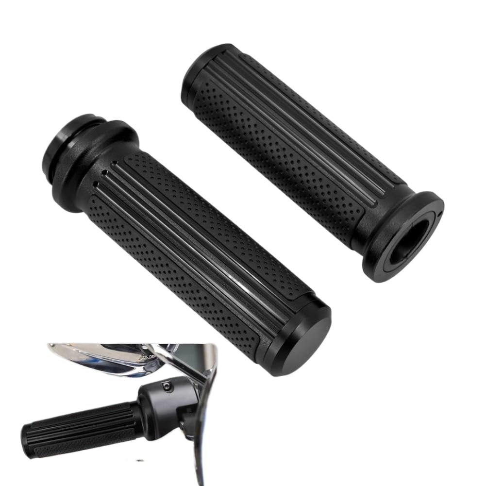 ZHpxCCzDp Motorcycle Handlebar Grips 25mm Electronic Throttle Compatible with Touring Street Electra FLHX Softail Slim FLHR(Hand Grips A)