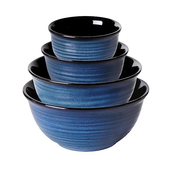 Hasense Mixing Bowls for Cooking, Baking, Ceramic Serving Dishes Set of 4 for Salad, Fruits, Popcorn, Versatile Nesting Bowls for Housewarming Gift, 2.1/1.5/1.0/0.5 Qt, Dishwasher & Microwave Safe Hasense Mixing Bowls for Cooking, Baking, Ceramic Serving Dishes Set of 4 for Salad, Fruits, Popcorn, Versatile Nesting Bowls for Housewarming Gift, 2.1/1.5/1.0/0.5 Qt, Dishwasher & Microwave Safe