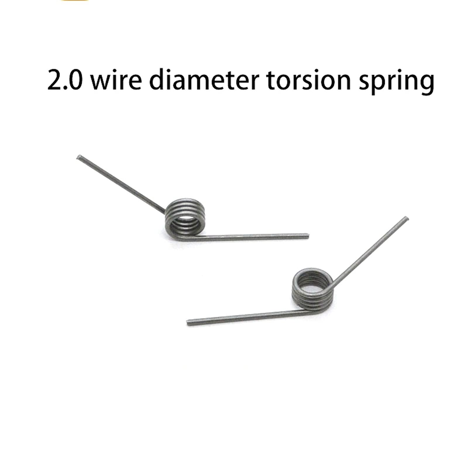 BULINO Stainless Steel Torsion Springs,2 Pcs 2.0mm Wire Diameter High Strength Steel Torsion Spring Outer Diameter 14.7mm 138 Degree Torsion Springs, 2x14.7x40mm
