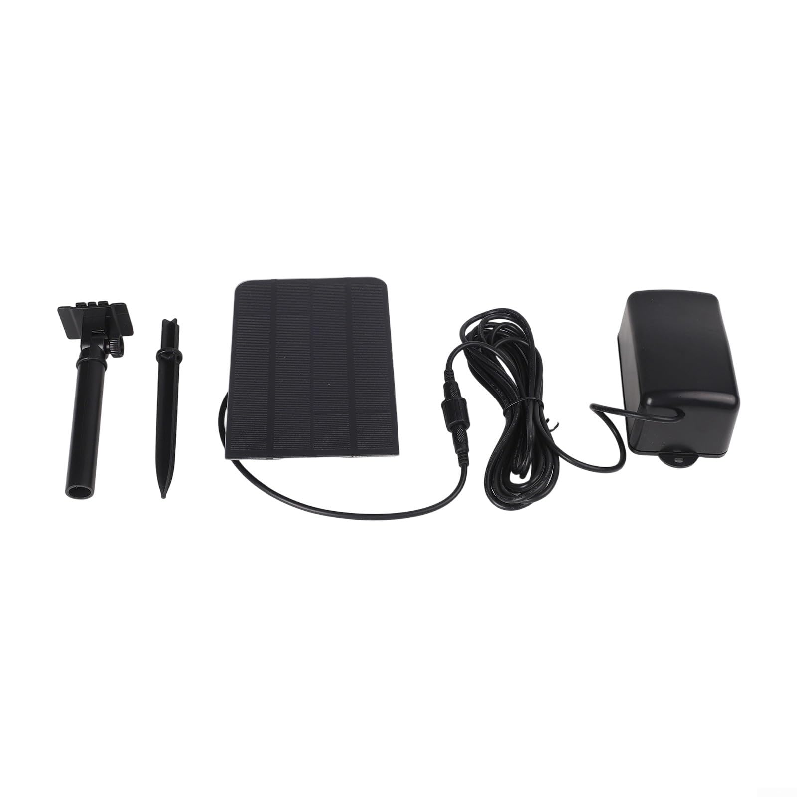 Aérateur de bassin solaire 2,5 W 6 V pompe à oxygène monocristallin pour jardin, aquarium, câble de 1 m de profondeur Noir