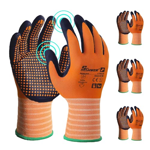 Schwer 3/6/12 Pairs Safety Work Gloves MicroFoam...