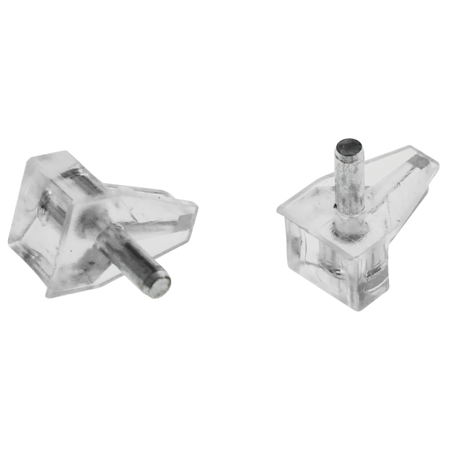 Shelf Support Peg MEETOOT 60pcs Transparent Plastic 1/8" Shelf Supports Studs with Steel Pins Kitchen Cabinet Shelf Pegs — Amazon image 3