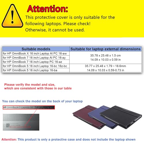 Funda para laptop HP OmniBook 16 pulgadas cubierta protectora miniatura 2