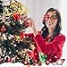 Semato 12 Pcs Funny Christmas Glasses Christmas Decorations Accessories Holiday Party Glasses Gifts for Photo Props Favors