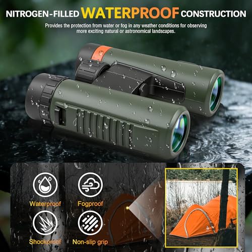 Binoculares compactos 8x26 con adaptador para trípode miniatura 7